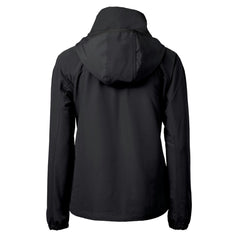 Detroit Lions Cutter & Buck Women's Charter Eco Recycled Half-Zip Hooded Anorak Jacket Black | NFL
