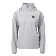 Tampa Bay Buccaneers Cutter & Buck Women's Charter Eco Recycled Half-Zip Hooded Anorak Jacket Gray | NFL