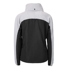 Green Bay Packers Cutter & Buck Women's Charter Eco Recycled Half-Zip Hooded Anorak Jacket Black | NFL