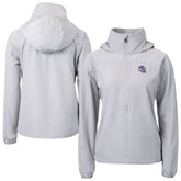 Buffalo Bills Cutter & Buck Women's Charter Eco Recycled Half-Zip Hooded Anorak Jacket Gray | NFL
