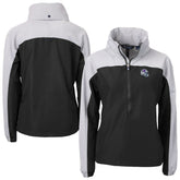 Buffalo Bills Cutter & Buck Women's Charter Eco Recycled Half-Zip Hooded Anorak Jacket Black | NFL