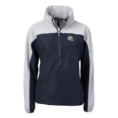Los Angeles Chargers Cutter & Buck Women's Charter Eco Recycled Half-Zip Hooded Anorak Jacket Navy | NFL