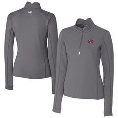 San Francisco 49ers Cutter & Buck Women's Traverse Stretch Quarter-Zip Pullover Top Gray | NFL