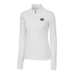 San Francisco 49ers Cutter & Buck Women's Traverse Stretch Quarter-Zip Pullover Top White | NFL