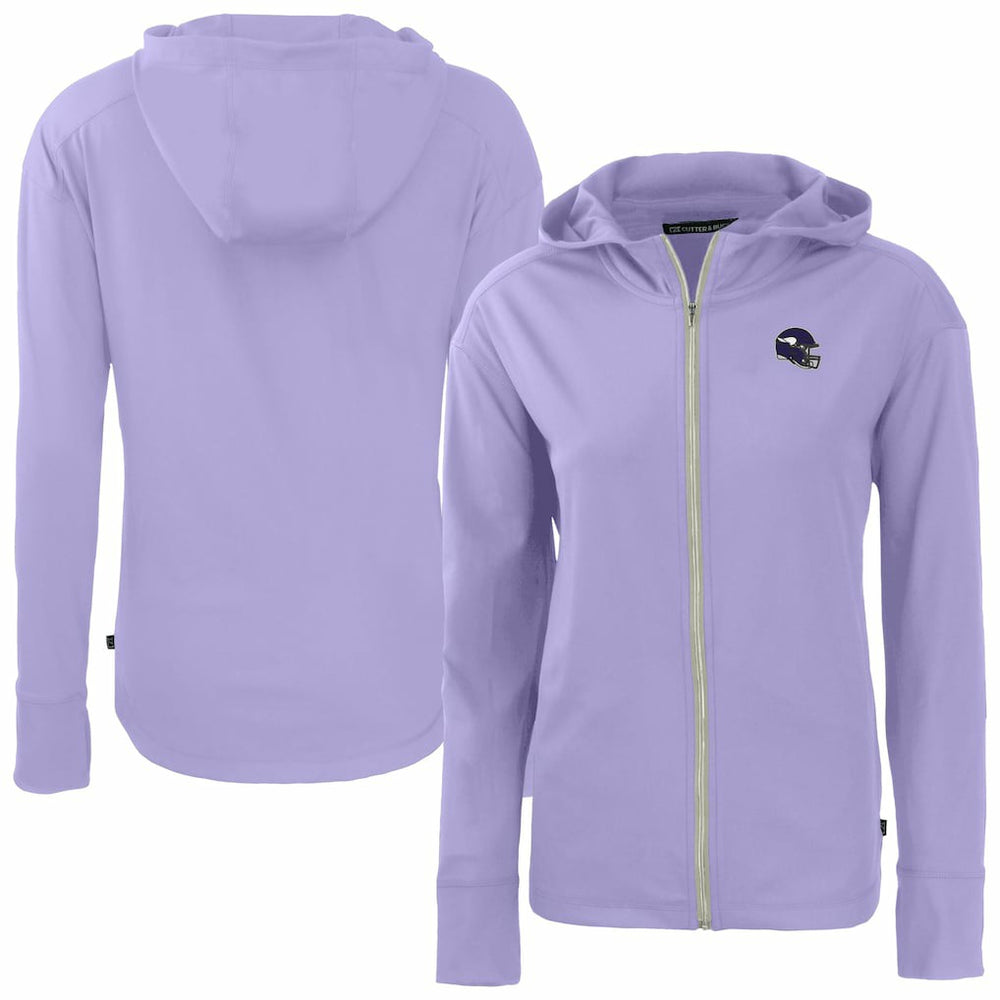 Minnesota Vikings Cutter & Buck Women's Daybreak Eco Recycled Full-Zip Hoodie Jacket Purple | NFL