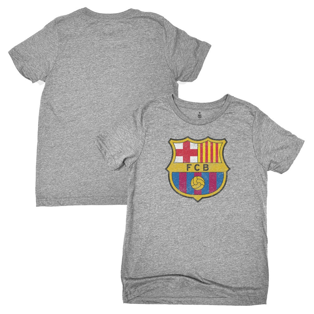 Barcelona 1863FC Youth Color Badge T-Shirt Heather Gray - FIFA World CUP
