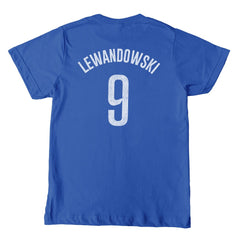 Robert Lewandowski Barcelona 1863FC Youth Player T-Shirt Blue - FIFA World CUP