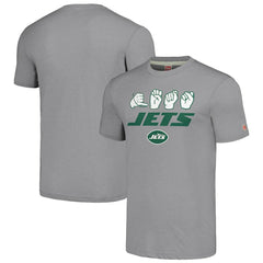 New York Jets Homage Unisex The NFL ASL Collection by Love Sign American Sign Language T-Shirt Grey | NFL