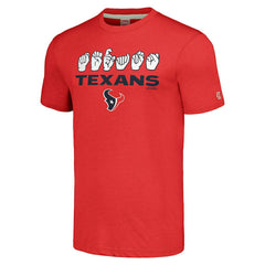 Houston Texans Homage Unisex The NFL ASL Collection by Love Sign American Sign Language T-Shirt Red | NFL
