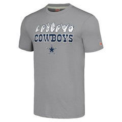 Dallas Cowboys Homage Unisex The NFL ASL Collection by Love Sign American Sign Language T-Shirt Gray | NFL