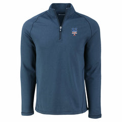 New York Mets Cutter & Buck Peshastin Eco Fleece Recycled Raglan Quarter-Zip Top - MLB