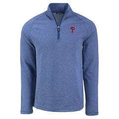 Philadelphia Phillies Cutter & Buck Peshastin Eco Fleece Recycled Raglan Quarter-Zip Top - MLB