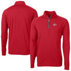 Kansas City Chiefs Cutter & Buck Adapt Eco DryTec Raglan Quarter-Zip Jacket Red | NFL