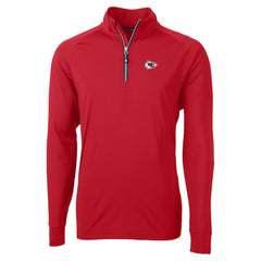 Kansas City Chiefs Cutter & Buck Adapt Eco DryTec Raglan Quarter-Zip Jacket Red | NFL