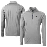Atlanta Falcons Cutter & Buck Adapt Eco DryTec Raglan Quarter-Zip Jacket Gray | NFL