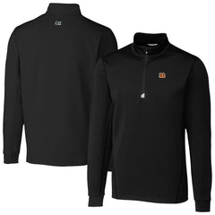 Cincinnati Bengals Cutter & Buck Traverse Stretch Quarter-Zip Top Black | NFL