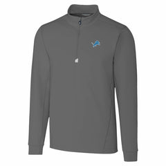 Detroit Lions Cutter & Buck Traverse Stretch Quarter-Zip Top Gray | NFL