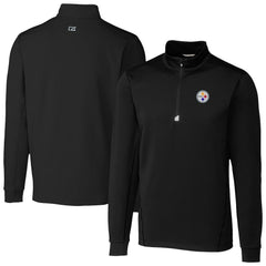 Pittsburgh Steelers Cutter & Buck Traverse Stretch Quarter-Zip Top Black | NFL