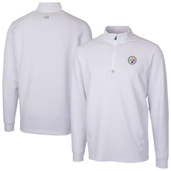Pittsburgh Steelers Cutter & Buck Traverse Stretch Quarter-Zip Top White | NFL
