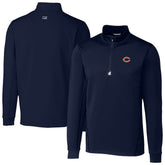 Chicago Bears Cutter & Buck Traverse Stretch Quarter-Zip Top Navy | NFL