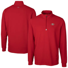 San Francisco 49ers Cutter & Buck Traverse Stretch Quarter-Zip Top Red | NFL