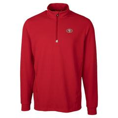 San Francisco 49ers Cutter & Buck Traverse Stretch Quarter-Zip Top Red | NFL