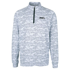 Seattle Seahawks Cutter & Buck Traverse Camo Print Stretch Quarter-Zip Top Charcoal | NFL