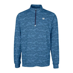 New York Giants Cutter & Buck Traverse Camo Print Stretch Quarter-Zip Top Navy | NFL