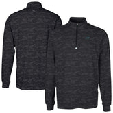 Carolina Panthers Cutter & Buck Traverse Camo Print Stretch Quarter-Zip Top Black | NFL