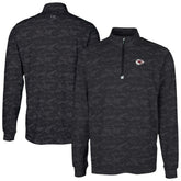 Kansas City Chiefs Cutter & Buck Traverse Camo Print Stretch Quarter-Zip Top Black | NFL