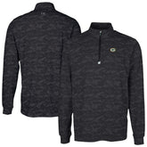 Green Bay Packers Cutter & Buck Traverse Camo Print Stretch Quarter-Zip Top Black | NFL