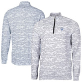 Indianapolis Colts Cutter & Buck Traverse Camo Print Stretch Quarter-Zip Top Charcoal | NFL