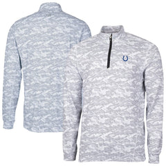 Indianapolis Colts Cutter & Buck Traverse Camo Print Stretch Quarter-Zip Top Charcoal | NFL