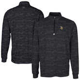 Minnesota Vikings Cutter & Buck Traverse Camo Print Stretch Quarter-Zip Top Black | NFL