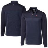 New York Giants Cutter & Buck Traverse Stripe Stretch DryTec Quarter-Zip Top Navy | NFL