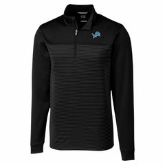 Detroit Lions Cutter & Buck Traverse Stripe Stretch DryTec Quarter-Zip Top Black | NFL