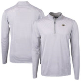 Baltimore Ravens Cutter & Buck Virtue Eco Pique Micro Stripe Quarter-Zip Jacket Gray | NFL