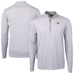Baltimore Ravens Cutter & Buck Virtue Eco Pique Micro Stripe Quarter-Zip Jacket Gray | NFL