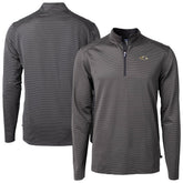 Baltimore Ravens Cutter & Buck Virtue Eco Pique Micro Stripe Quarter-Zip Jacket Black | NFL