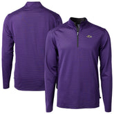 Baltimore Ravens Cutter & Buck Virtue Eco Pique Micro Stripe Quarter-Zip Jacket Purple | NFL