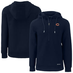 Chicago Bears Cutter & Buck Roam Eco Recycled Half-Zip Hoodie Navy | NFL