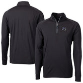 Minnesota Vikings Cutter & Buck Big & Tall Adapt Eco DryTec Raglan Quarter-Zip Jacket Black | NFL