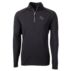 Minnesota Vikings Cutter & Buck Big & Tall Adapt Eco DryTec Raglan Quarter-Zip Jacket Black | NFL