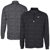 Green Bay Packers Cutter & Buck Big & Tall Traverse Eco Camo Tri-Blend DryTec Quarter-Zip Jacket Black | NFL