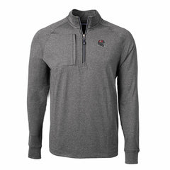 Tampa Bay Buccaneers Cutter & Buck Big & Tall Adapt Eco Raglan Quarter-Zip Jacket Heather Black | NFL