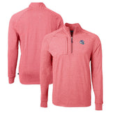 Buffalo Bills Cutter & Buck Big & Tall Adapt Eco Raglan Quarter-Zip Jacket Heather Red | NFL
