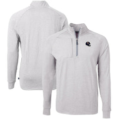 Chicago Bears Cutter & Buck Big & Tall Adapt Eco Raglan Quarter-Zip Jacket Heather Gray | NFL