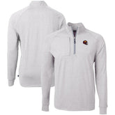 Washington Commanders Cutter & Buck Big & Tall Adapt Eco Raglan Quarter-Zip Jacket Heather Gray | NFL