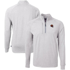 Washington Commanders Cutter & Buck Big & Tall Adapt Eco Raglan Quarter-Zip Jacket Heather Gray | NFL