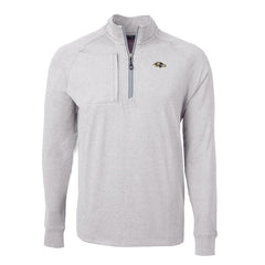 Baltimore Ravens Cutter & Buck Big & Tall Adapt Eco Raglan Quarter-Zip Jacket Heather Gray | NFL